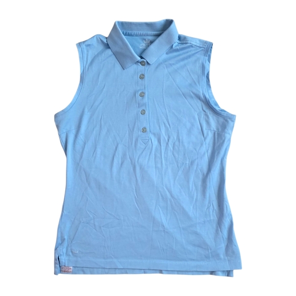 Peter Millar Light Blue Perfect Fit Performance Sleeveless Polo Tank Top M - Picture 2 of 4